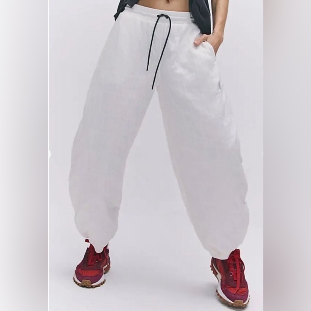 Free People White Drawstring Jogger Pants
